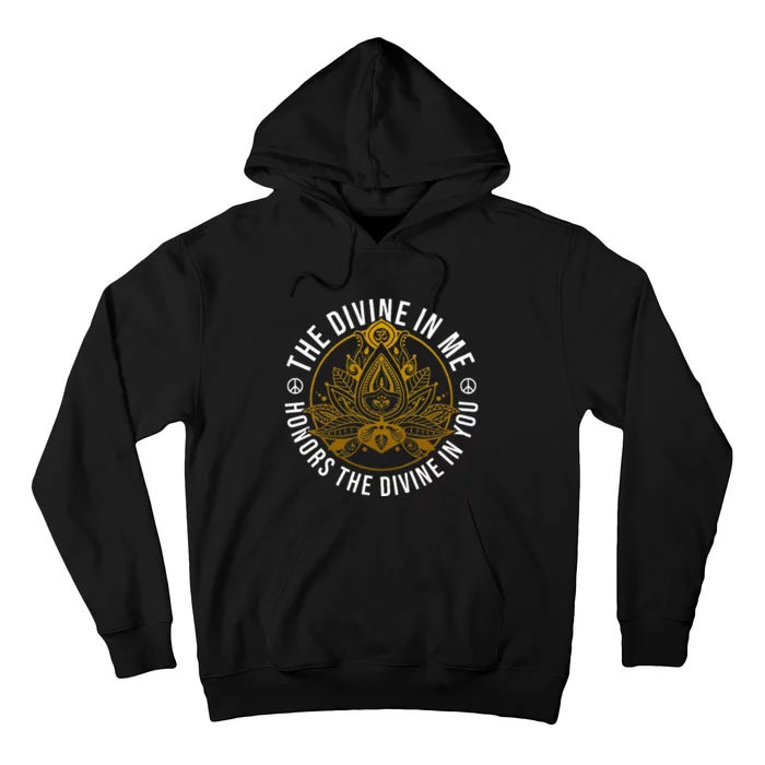 The Divine In Me Positive Message Spiritual Yoga Meditation Hoodie