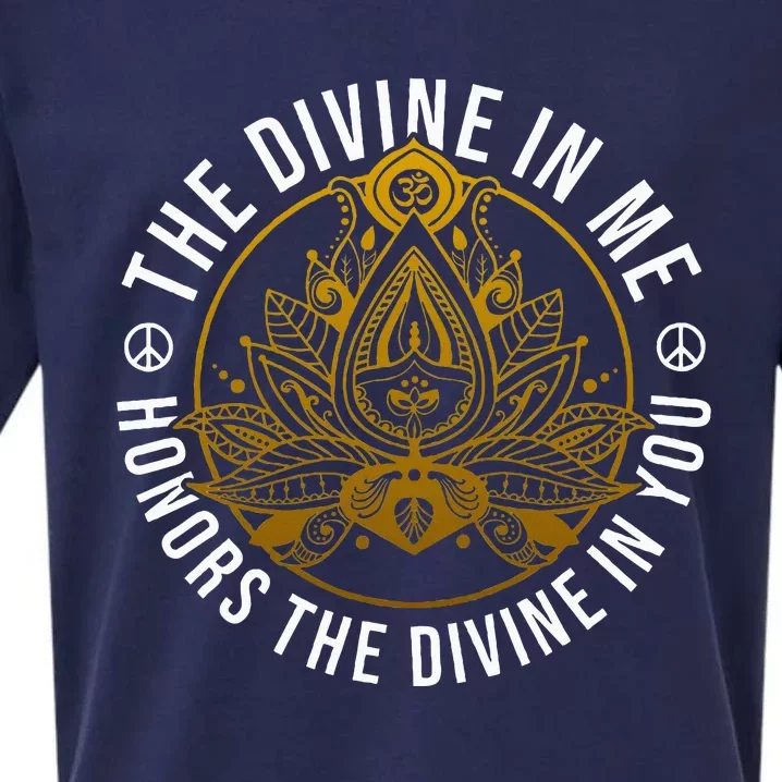 The Divine In Me Positive Message Spiritual Yoga Meditation Sueded Cloud Jersey T-Shirt