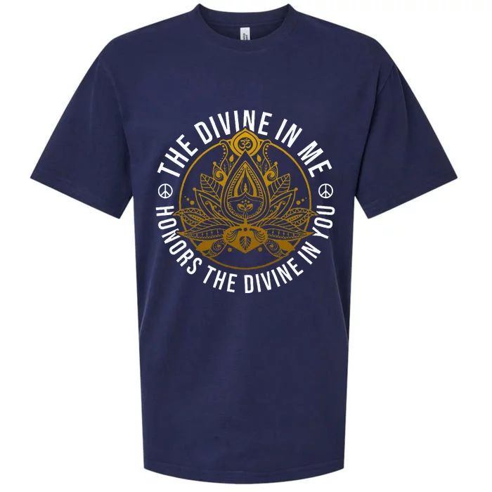 The Divine In Me Positive Message Spiritual Yoga Meditation Sueded Cloud Jersey T-Shirt