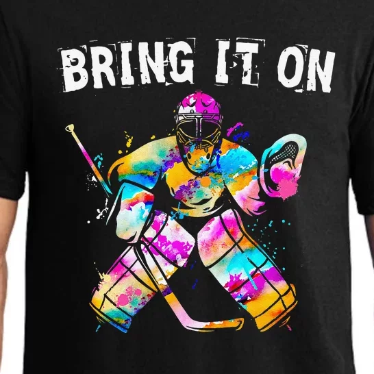 Tie Dye Ice Hockey Player Goalkeeper Ice Hockey Goalie Pajama Set