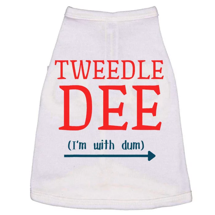 Tweedle Dee IM With Dum Couple & Friends Funny Lazy Costume Gift Doggie Tank