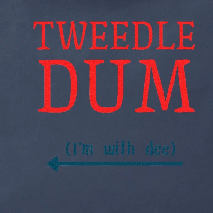 Tweedle Dum IM With Dee Couple & Friends Funny Lazy Costume Gift Zip Tote Bag