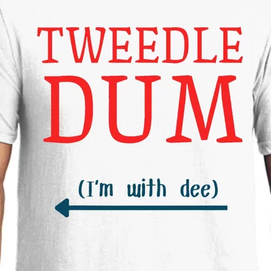 Tweedle Dum IM With Dee Couple & Friends Funny Lazy Costume Gift Pajama Set