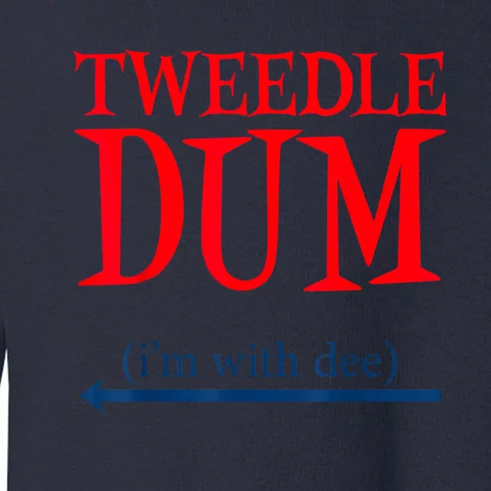 Tweedle Dum IM With Dee Lazy Couple Halloween Costumes Toddler Sweatshirt