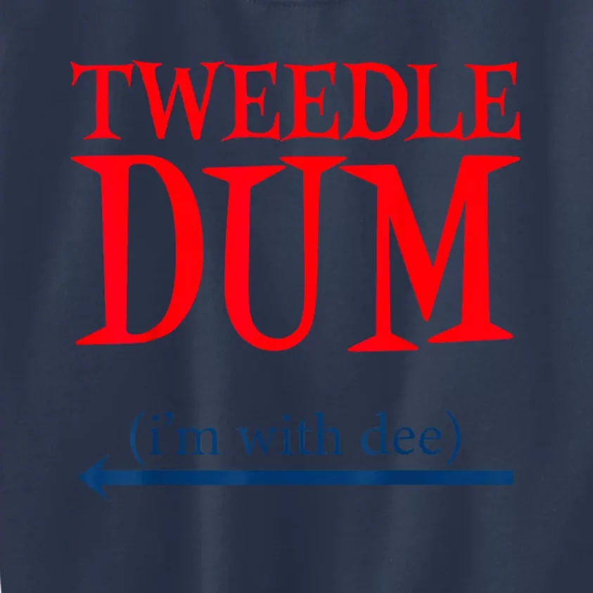 Tweedle Dum IM With Dee Lazy Couple Halloween Costumes Kids Sweatshirt