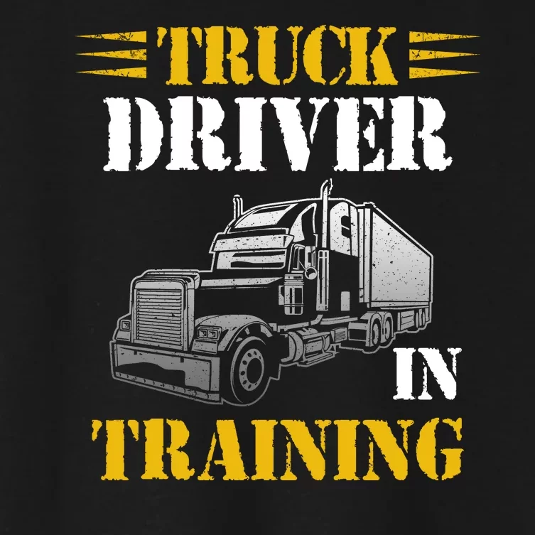 Truck Driver In Training Women's Crop Top Tee