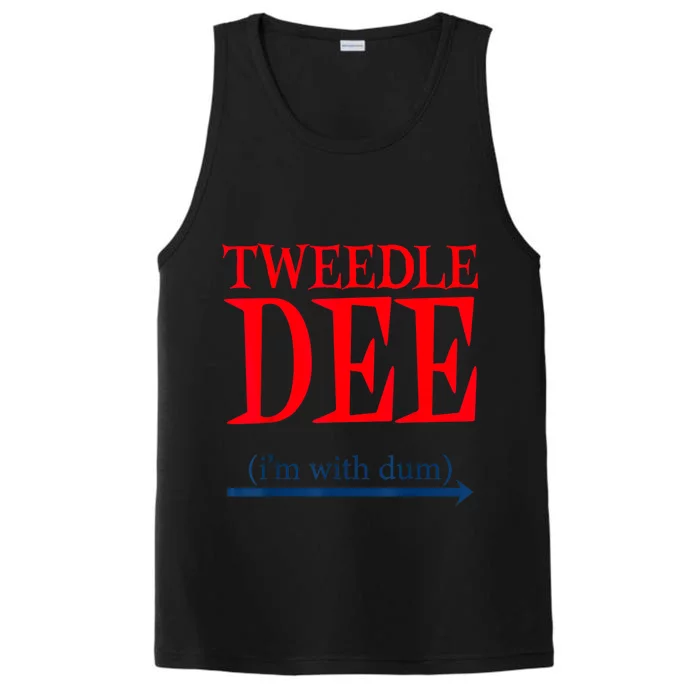 Tweedle Dee IM With Dum Lazy Couple Halloween Costumes Performance Tank