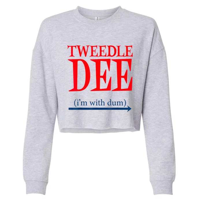 Tweedle Dee IM With Dum Lazy Couple Halloween Costumes Cropped Pullover Crew