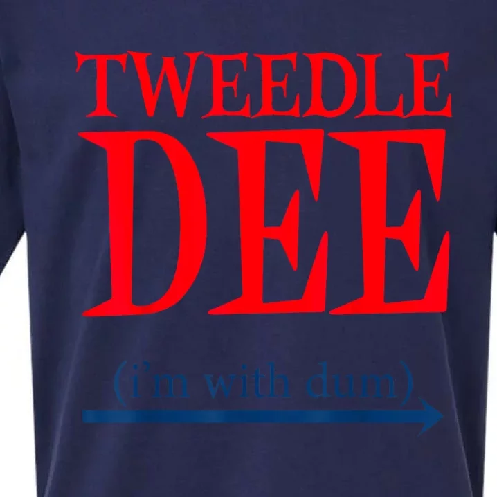 Tweedle Dee IM With Dum Lazy Couple Halloween Costumes Sueded Cloud Jersey T-Shirt