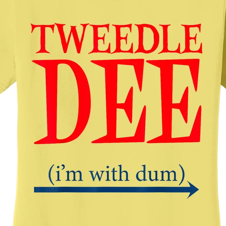 Tweedle Dee IM With Dum Lazy Couple Halloween Costumes Women's T-Shirt