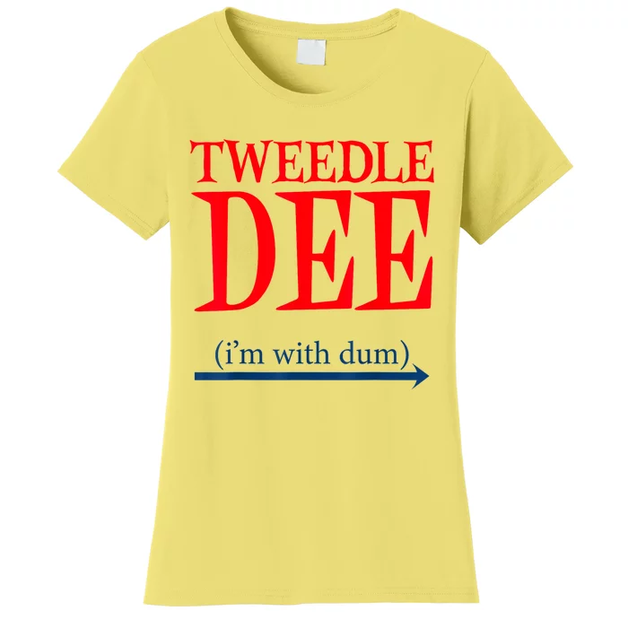 Tweedle Dee IM With Dum Lazy Couple Halloween Costumes Women's T-Shirt