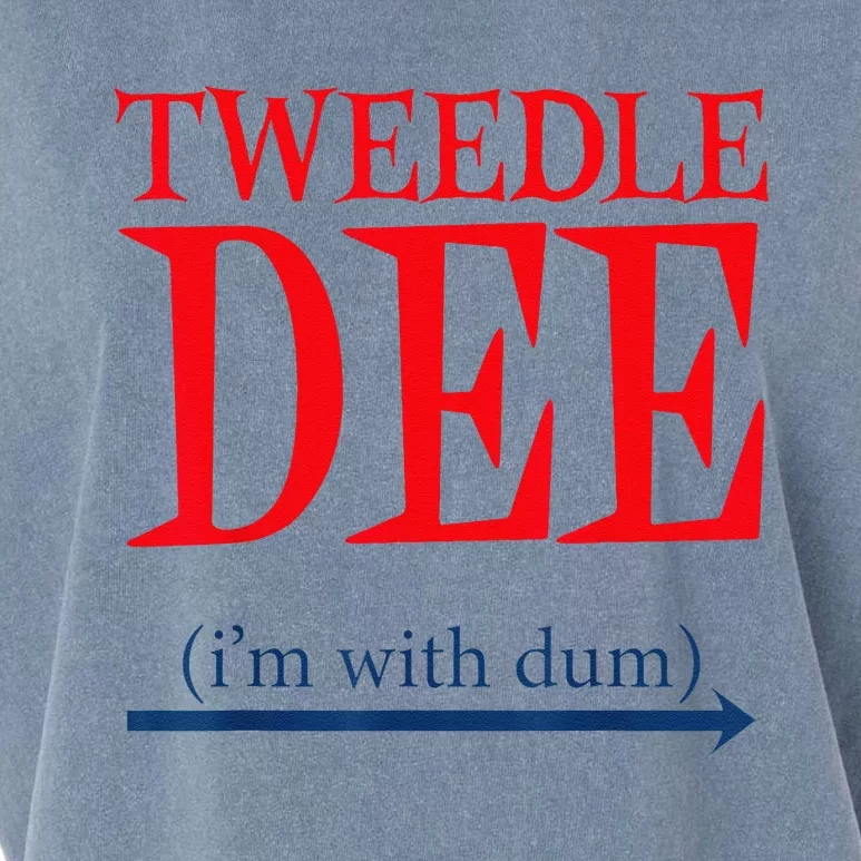 Tweedle Dee Im With Dum Lazy Couple Halloween Garment-Dyed Women's Muscle Tee