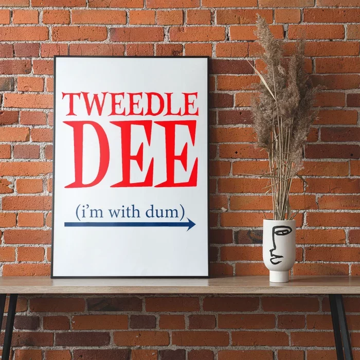 Tweedle Dee Im With Dum Lazy Couple Halloween Poster