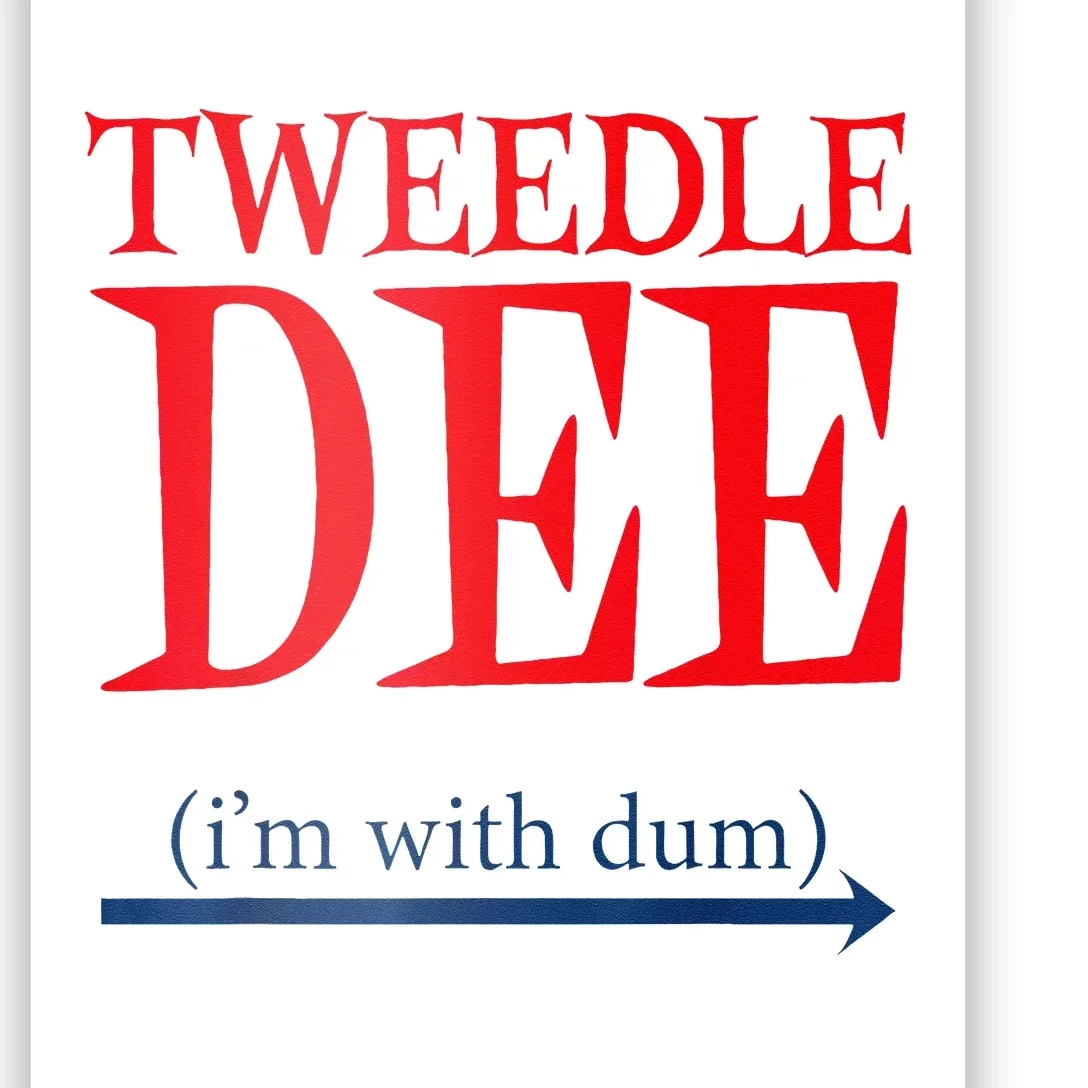 Tweedle Dee Im With Dum Lazy Couple Halloween Poster