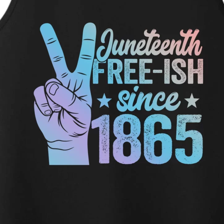 Tie Dye Juneteenth Black History Freegiftish Since 1865 African Gift Performance Tank