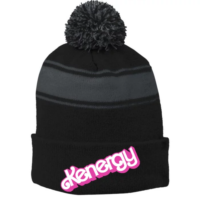 Tie Dye Ken Kenergy Stripe Pom Pom Beanie