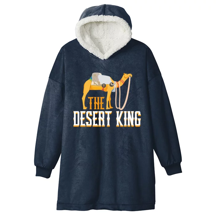 The Desert King Desert Animal Camel Meaningful Gift Hooded Wearable Blanket