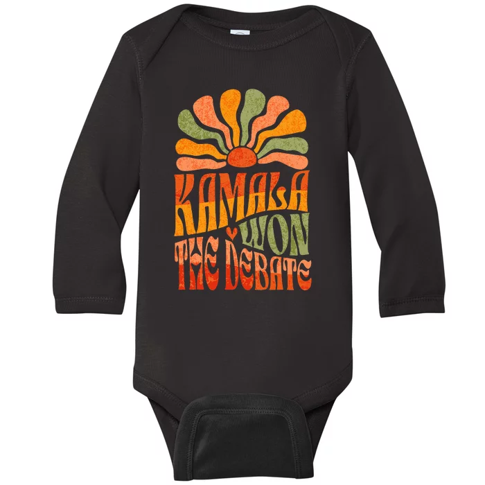 The Debate Kamala Harris Tim Walz Election 2024 Baby Long Sleeve Bodysuit