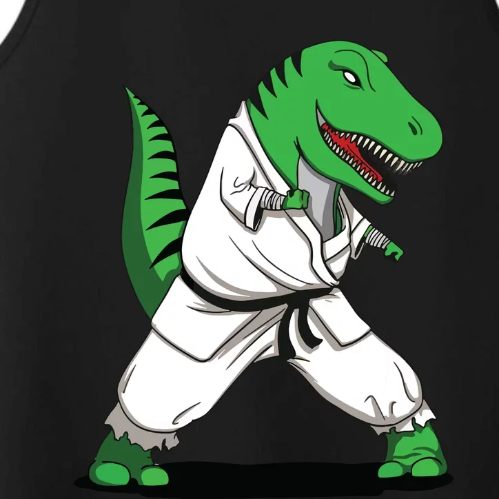 TRex Dinosaur Karate Ninja Martial Arts Funny Performance Tank