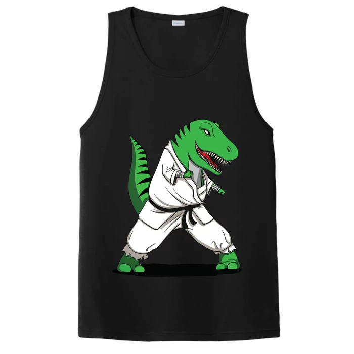 TRex Dinosaur Karate Ninja Martial Arts Funny Performance Tank