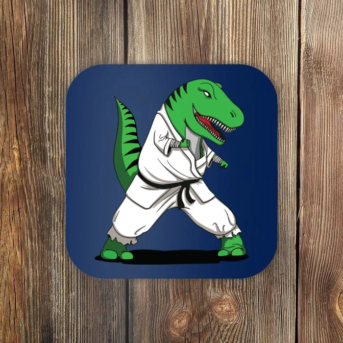 TRex Dinosaur Karate Ninja Martial Arts Funny Coaster