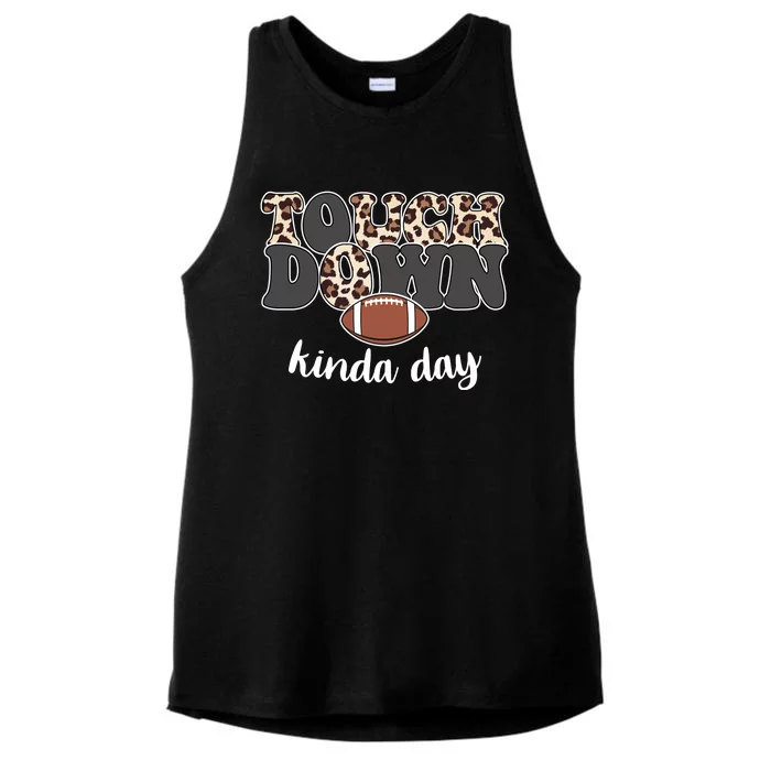 Touch Down Kinda Day Football Lover Ladies Tri-Blend Wicking Tank