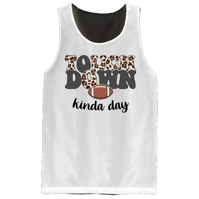 Touch Down Kinda Day Football Lover Mesh Reversible Basketball Jersey Tank