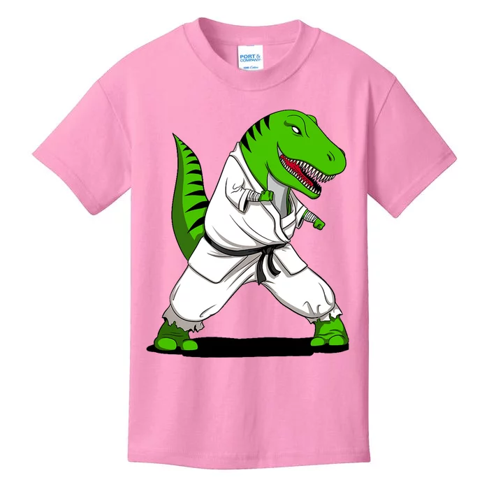 T-Rex Dinosaur Karate Ninja Martial Arts Funny Boy Kids T-Shirt