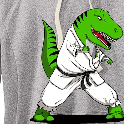 T-Rex Dinosaur Karate Ninja Martial Arts Funny Boy Women's Fleece Hoodie