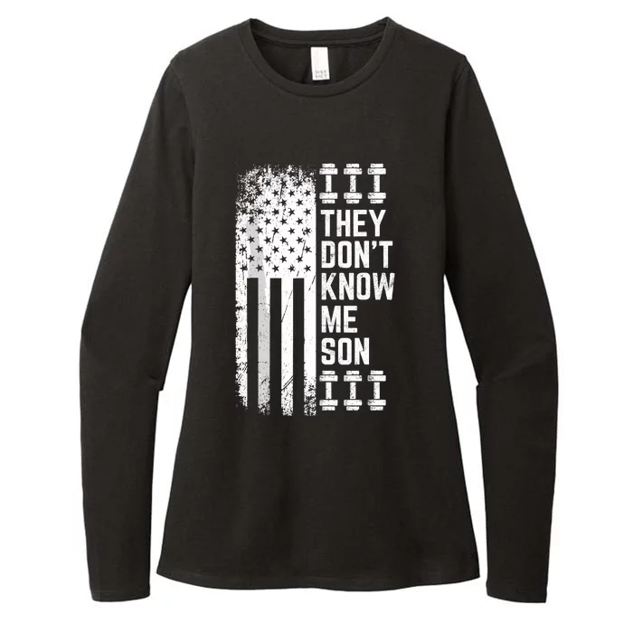 They Dont Know Me Son Bodybuilding Motivation Womens CVC Long Sleeve Shirt