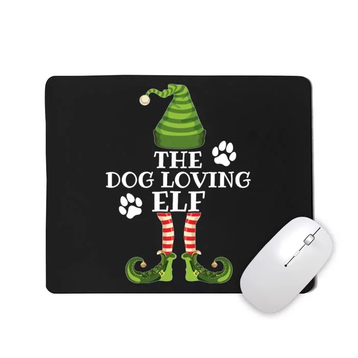 The Dog Loving Elf Family Matching Christmas Dog Owner Mousepad