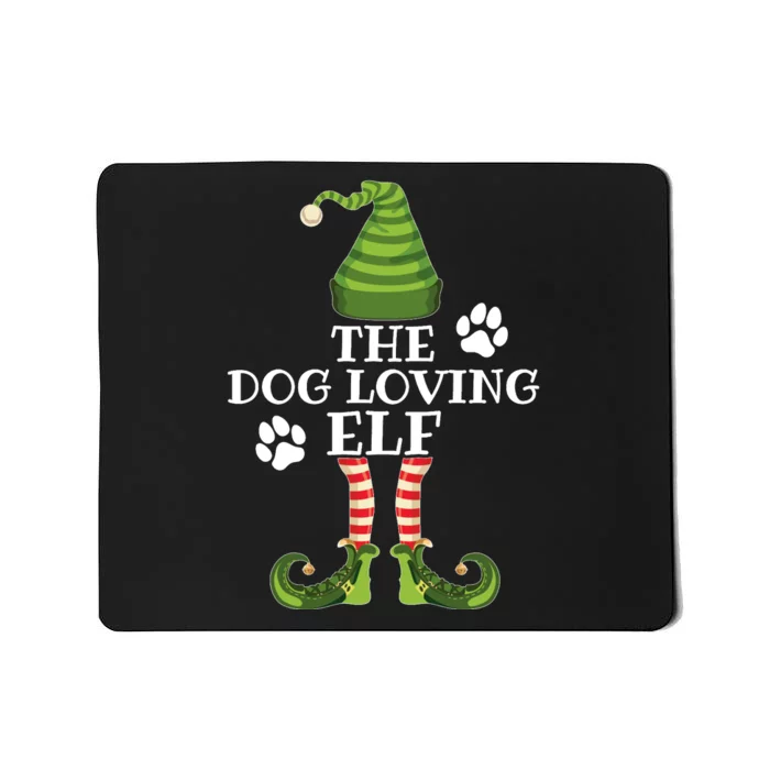 The Dog Loving Elf Family Matching Christmas Dog Owner Mousepad