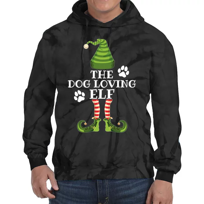 The Dog Loving Elf Family Matching Christmas Dog Owner Tie Dye Hoodie