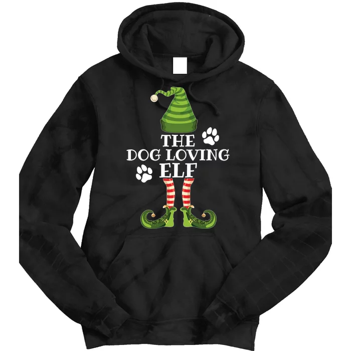 The Dog Loving Elf Family Matching Christmas Dog Owner Tie Dye Hoodie