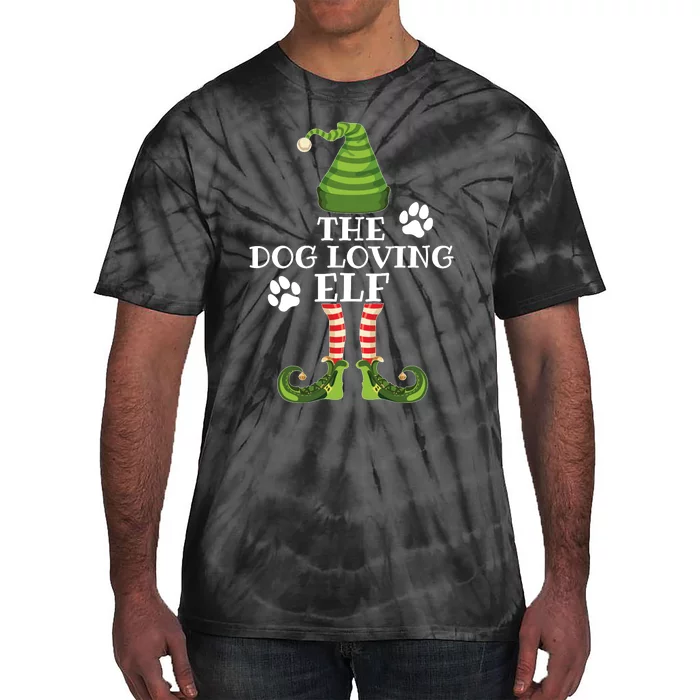 The Dog Loving Elf Family Matching Christmas Dog Owner Tie-Dye T-Shirt