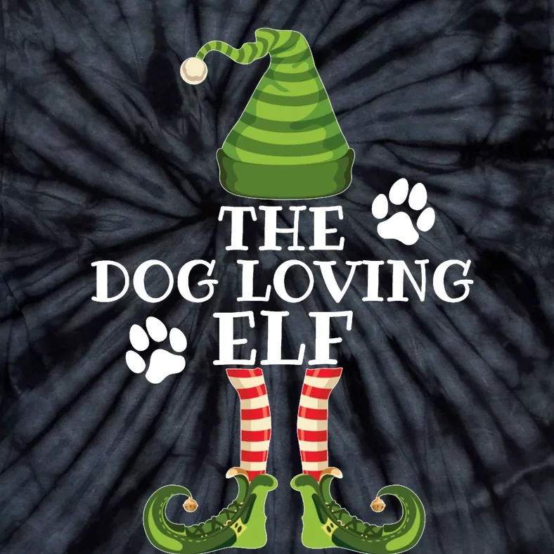 The Dog Loving Elf Family Matching Christmas Dog Owner Tie-Dye T-Shirt