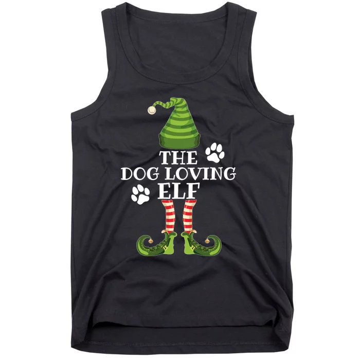 The Dog Loving Elf Family Matching Christmas Dog Owner Tank Top