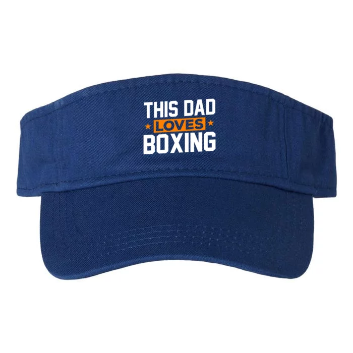 This Dad Loves Boxing Cool Gift Valucap Bio-Washed Visor