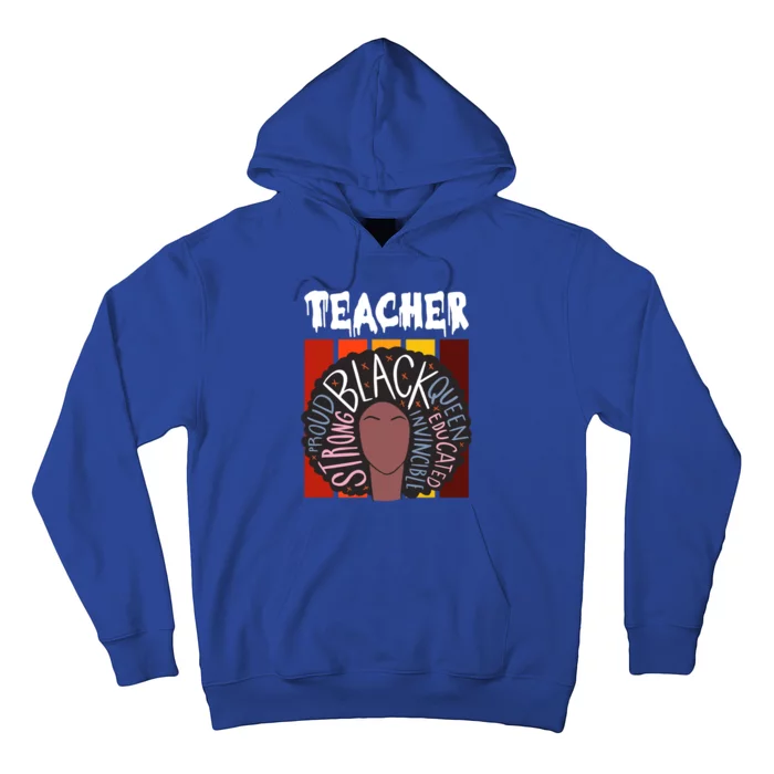 Teacher Drippin Lazy Halloween Costume Retro Afro Queen Funny Gift Hoodie