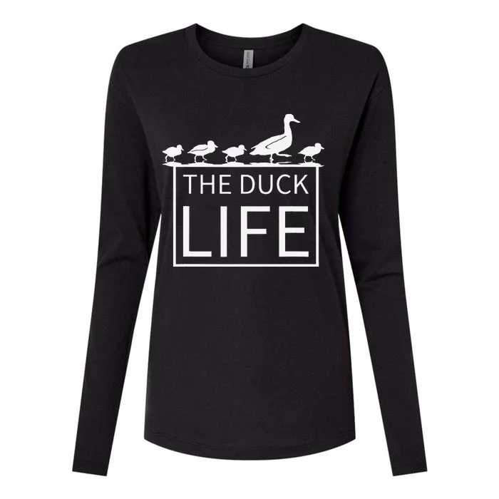 The Duck Life! Womens Cotton Relaxed Long Sleeve T-Shirt