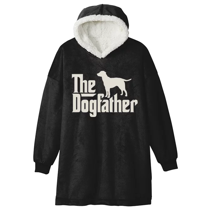 The Dogfather Labrador Funny Dog Owner Hooded Wearable Blanket