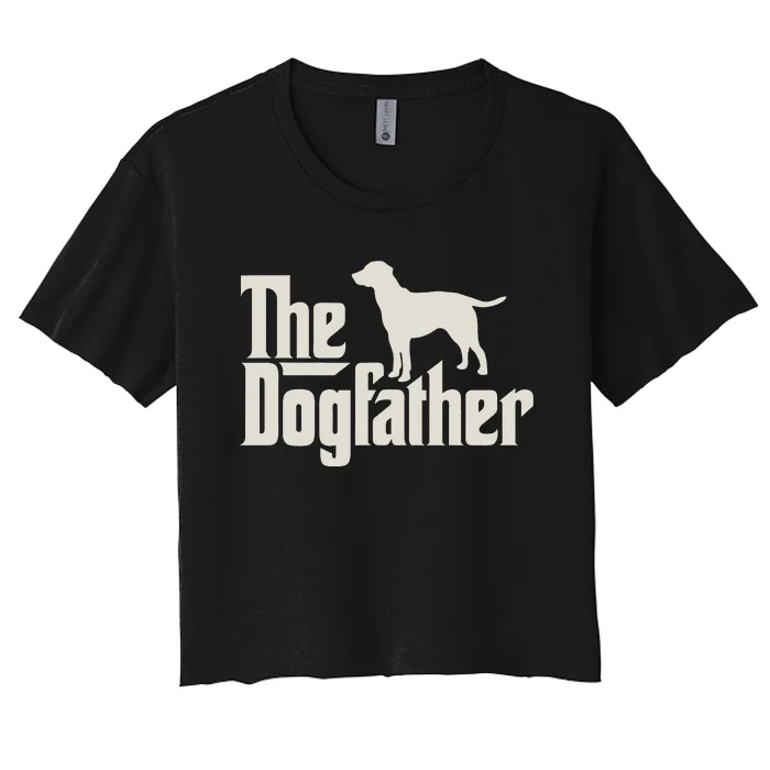 The Dogfather Labrador Funny Dog Owner Women's Crop Top Tee