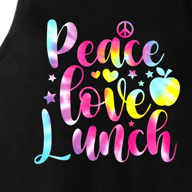 Tie Dye Lunch Lady Peace Love Lunch Cafeteria Squad Wo Ladies Tri-Blend Wicking Tank