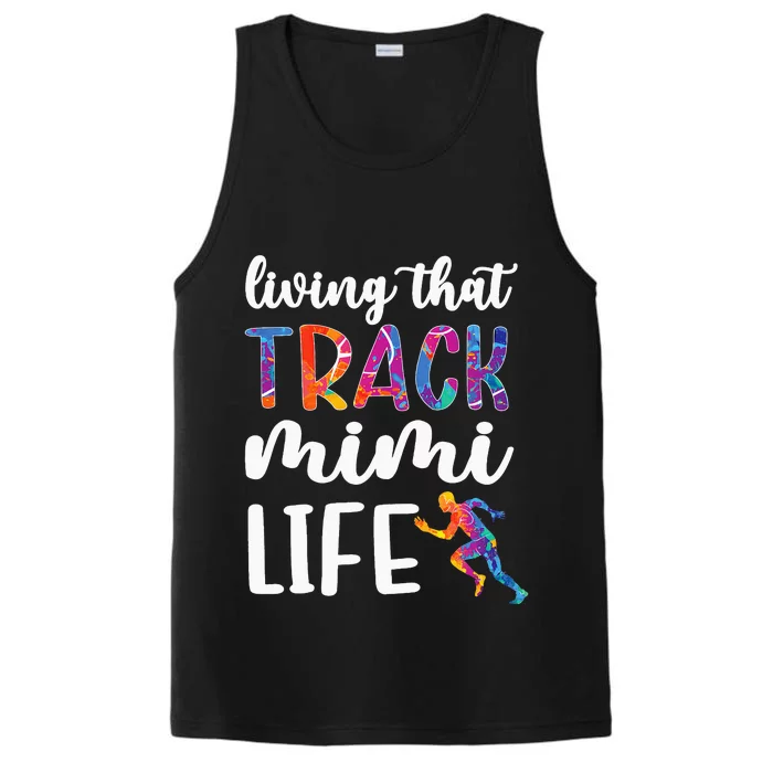 tie dye Living That Track Mimi Life mother's day Performance Tank