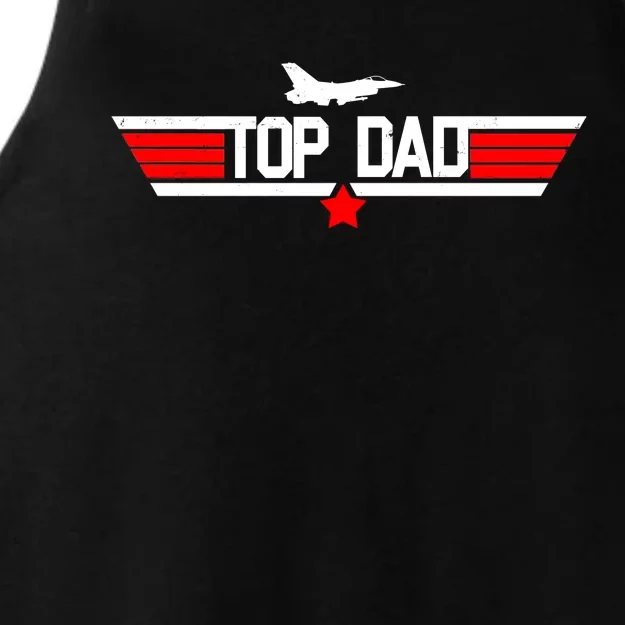 Top Dad Logo Father's Day Ladies Tri-Blend Wicking Tank