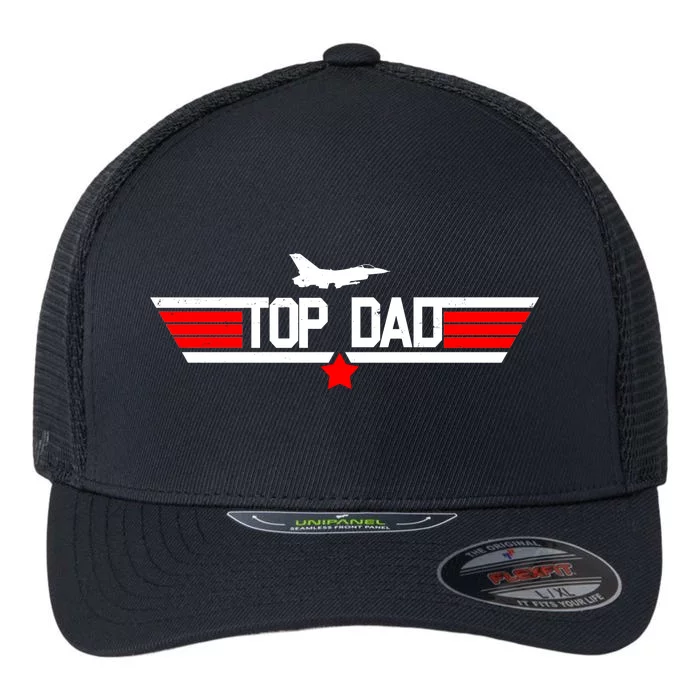 Top Dad Logo Father's Day Flexfit Unipanel Trucker Cap