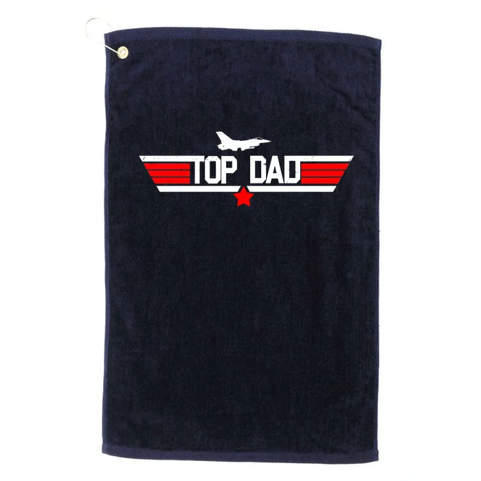 Top Dad Logo Father's Day Platinum Collection Golf Towel