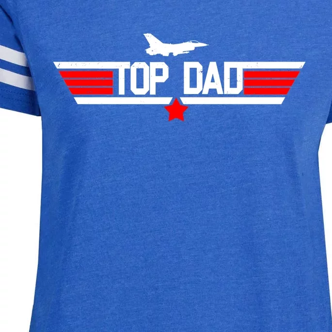 Top Dad Logo Father's Day Enza Ladies Jersey Football T-Shirt