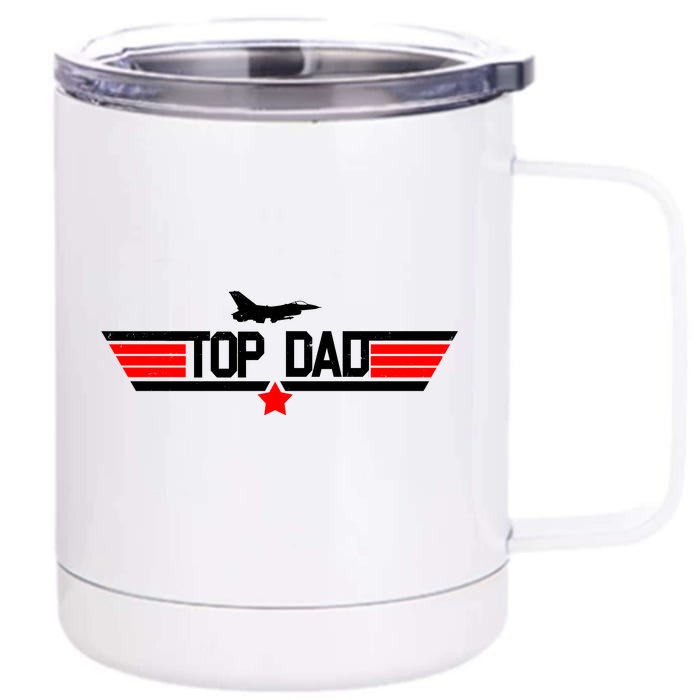 Top Dad Logo Father's Day Front & Back 12oz Stainless Steel Tumbler Cup