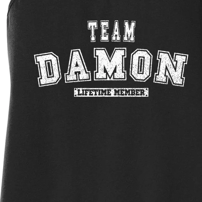 Team Damon Lifetime Member Family Last Name Women's Racerback Tank